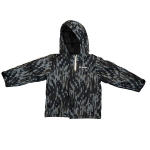 Boys Columbia puffer Jacket 4T Gray Black winter snow outdoors waterproof hood